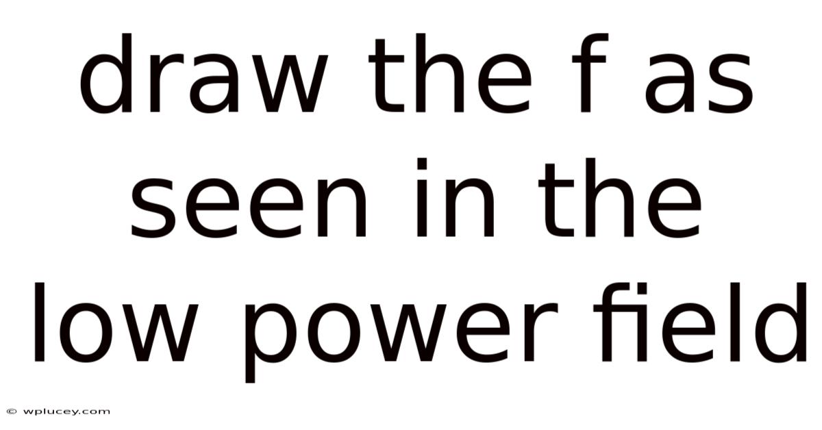 Draw The F As Seen In The Low Power Field