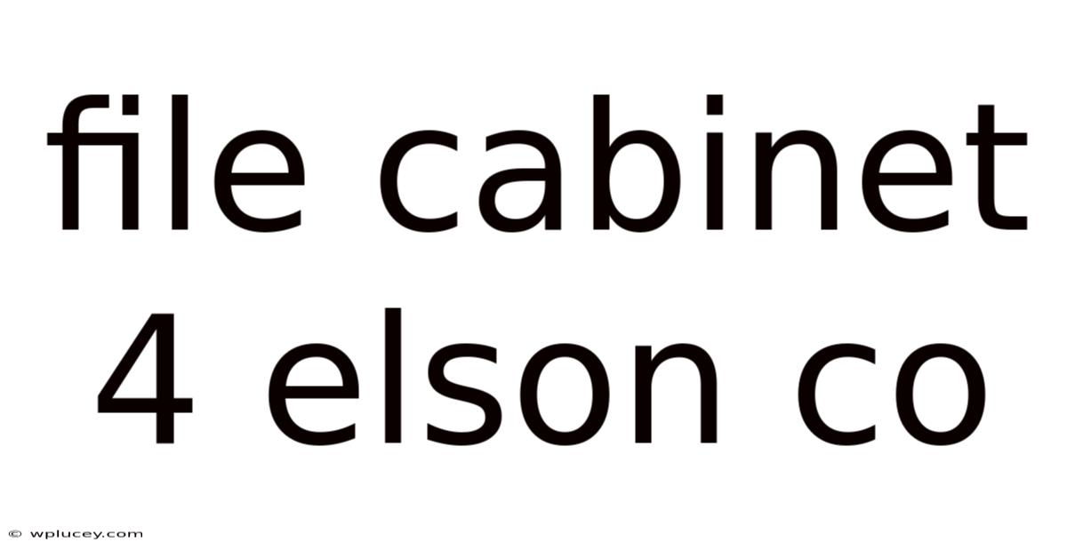 File Cabinet 4 Elson Co