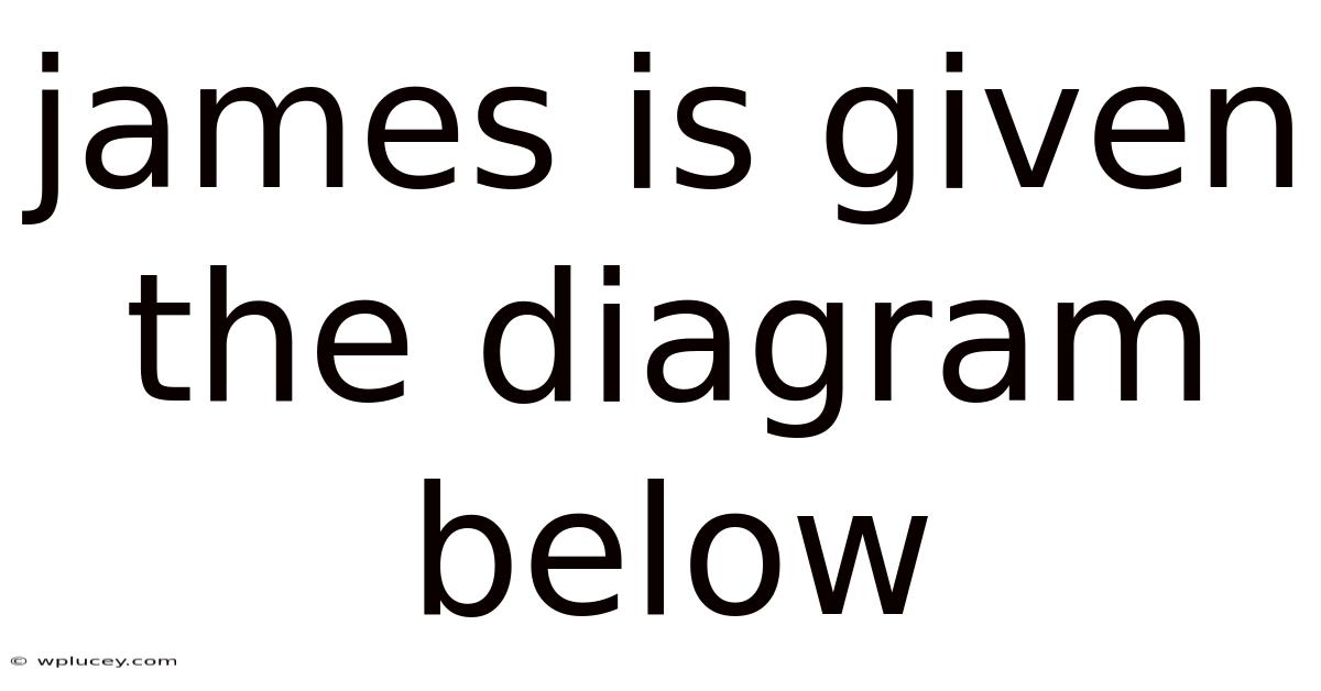 James Is Given The Diagram Below