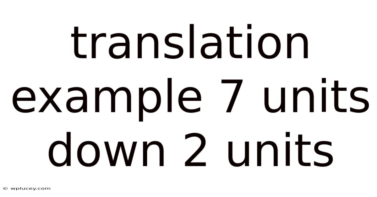 Translation Example 7 Units Down 2 Units